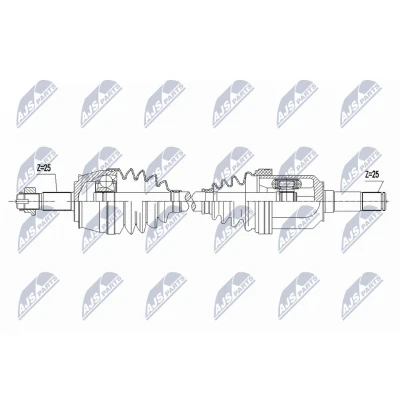 Bilde av Drivaksel, Framaksel venstre Nty NPW FT 089 fiat bravo ii, stilo, stilo multi wagon, van OE 46307857, 51812053