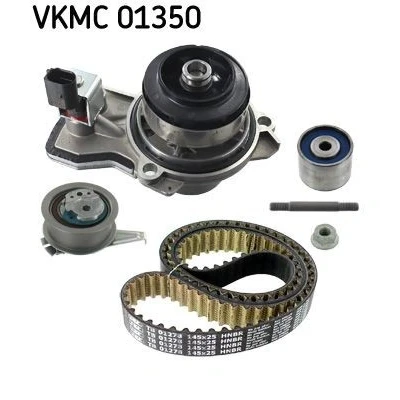Bilde av SKF VKMC 01350 vannpumpe + Registerreimsett med integrert frakoblingskontakt, kan styres 145 VOLKSWAGEN: Polo V Hatchback