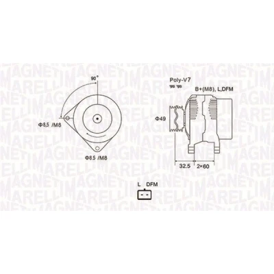 Bilde av MAGNETI MARELLI 063731814010 Dynamo 12V 125A RENAULT: MEGANE 3 Grandtour, 2 Kombi