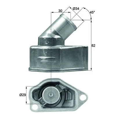 Bilde av MAHLE ORIGINAL TI 9 87 Termostat med tetning CHEVROLET: Lacetti Stasjonsvogn, Hatchback, Captiva, OPEL: Omega B Caravan, Astra F Sedan
