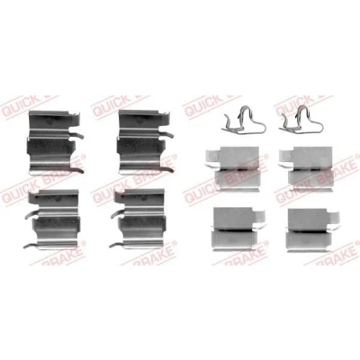 Bilde av QUICK BRAKE 109 1240 Tibehørsett, skivebremse belegg TOYOTA: RAV4 II SUV, MAZDA: 3 Hatchback, RX 8