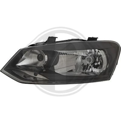 Bilde av DIEDERICHS 2206985 Frontlykter venstre H4 Halogen for høyrekjøring med motor høydejustering hovedlys VOLKSWAGEN: Polo V Hatchback