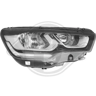 Bilde av DIEDERICHS 4073180 Frontlykter høyre LED, H7/H7 med kjørelys (LED) motor for høydejustering hovedlys