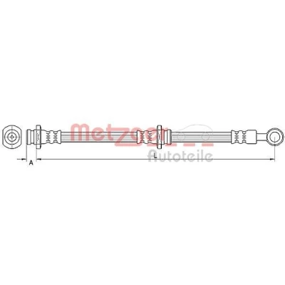 Bilde av METZGER 4110669 Bremseslange framaksel venstre 430 M10 x 1 HYUNDAI: Tucson