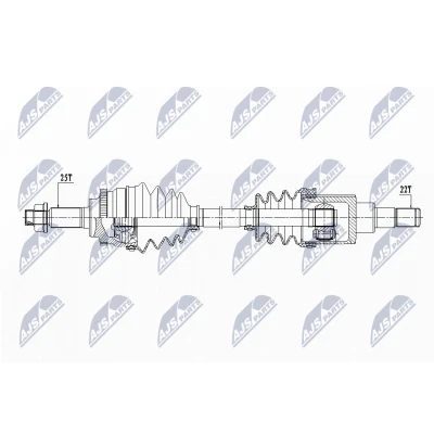 Bilde av NTY NPW SU 033 Drivaksel framaksel venstre 640, 58 SUZUKI: SWIFT 3