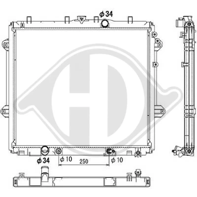 Bilde av DIEDERICHS DCM3341 Radiator 650 573 26 Climate TOYOTA: Land Cruiser Prado 150