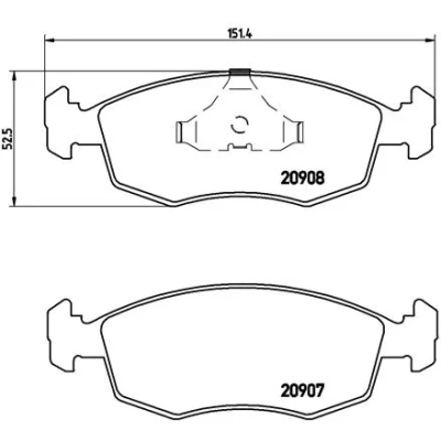 Bilde av BREMBO P 24 019 Bremseklosser ekskl. slitasjevarselkontakt uten tilbehør FORD: Sierra Mk1 Hatchback, Escort 5, Mk2 Hatchback