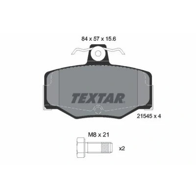 Bilde av TEXTAR 2154501 Bremseklosser ikke klargjort for slitasjeindikator med bremsecaliperskruer NISSAN: Almera II Hatchback, Primera Hatchback