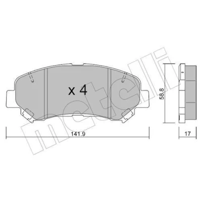Bilde av Bremseklosser sett METELLI 22 0792 0
