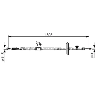 Bilde av BOSCH 1 987 482 508 Bremsekabel 1803