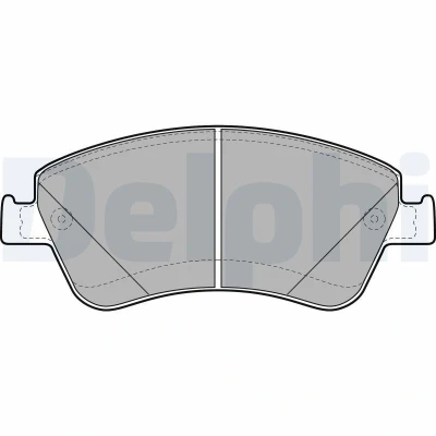 Bilde av DELPHI LP2102 Bremseklosser med akustisk slitasjevarsel antihyle blikk uten tilbehør TOYOTA: Auris Hatchback, Corolla X Sedan