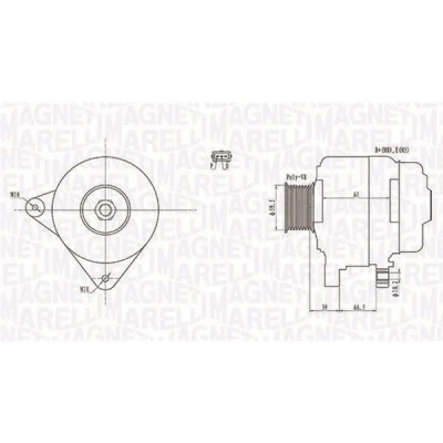 Bilde av MAGNETI MARELLI 063731972010 Dynamo 12V 90A MAZDA: 6 Hatchback