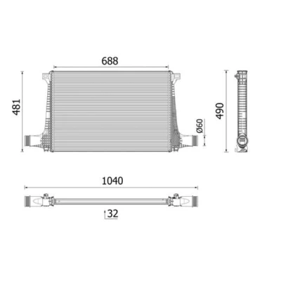 Bilde av Intercooler MAHLE ORIGINAL CI 711 000P