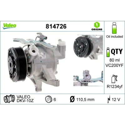 Bilde av VALEO 814726 Kompressor DKV10Z