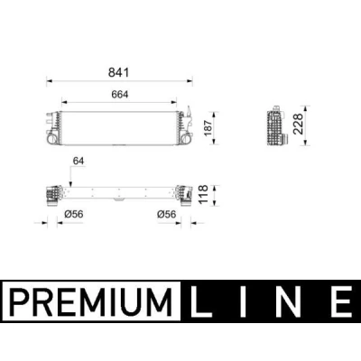Bilde av MAHLE ORIGINAL CI 742 000P Ladeluftkjøler