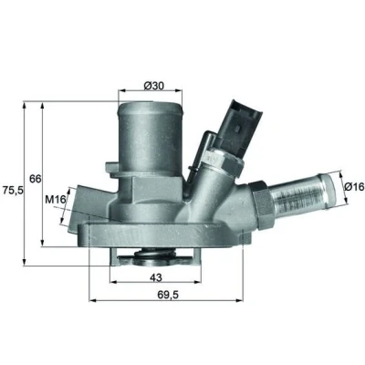 Bilde av MAHLE ORIGINAL TI 147 80 Termostat FIAT: Doblo II Stasjonsvogn, Grande Punto Hatchback