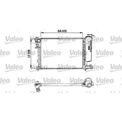 Bilde av VALEO 730630 Radiator Aluminium 610 378 23 med kjølemiddelregulator Kjøleribber satt sammen mekanisk CITROËN: Xsara Hatchback
