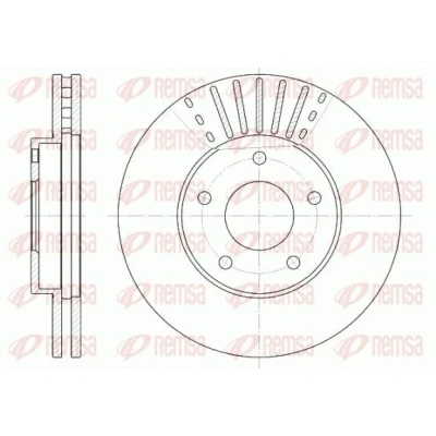 Bilde av REMSA 6681.10 Bremseskiver framaksel 279,7, 279,7 28 5 ventilert NISSAN: X Trail