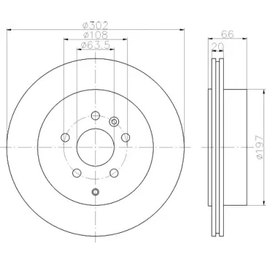 Bilde av VAICO V48 80007 Bremseskiver bakaksel 302 20 5 108 ventilert Original Quality LAND ROVER: Freelander 2 SUV