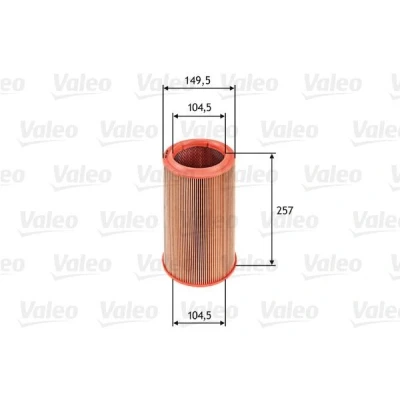 Bilde av VALEO 585639 Luftfilter 257 150 Filterinnsats ALFA ROMEO: 166