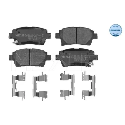 Bilde av MEYLE 025 235 1015/W Bremseklosser ORIGINAL Quality framaksel med akustisk slitasjevarsel antihyle blikk TOYOTA: Corolla IX Hatchback, iQ