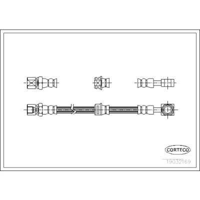 Bilde av CORTECO 19032169 Bremseslange framaksel 420