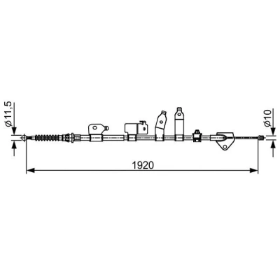 Bilde av BOSCH 1 987 482 438 Bremsekabel 1920 TOYOTA: Auris Hatchback, Corolla X Sedan, Stasjonsvogn