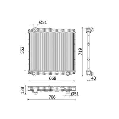 Bilde av Radiator MAHLE ORIGINAL CR 2608 000P
