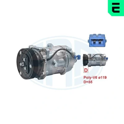 Bilde av ERA 670005 Kompressor PAG 46 R 134a VOLKSWAGEN: Transporter 5, Caddy 3, 5 Bus, SKODA: Octavia 2 Combi, SEAT: Leon I Hatchback