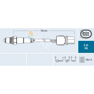 Bilde av FAE 75127 Lambdasonde VOLKSWAGEN: Golf 7, Sharan II, Tiguan I, AUDI: A6 C7 Avant, A4 B8 A3 Sportback, SKODA: Yeti, Octavia 3 Combi