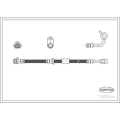 Bilde av Bremseslange, Framaksel Venstre, honda civic coupé vi, hatchback 01465S04V02, 01465S04V10, 01465S04V11