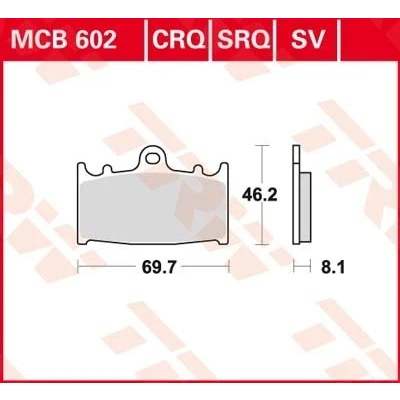 Bilde av TRW Sinter Carbon Racing MCB602SV Bremseklosser