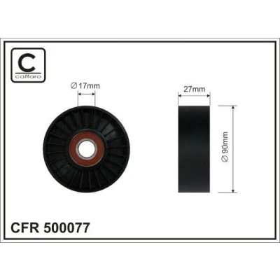 Bilde av Strammerull, kilerem med ribber, jeep commander, grand cherokee ii, iii, 53030958, 53030958AB, 53030958AC, 53030958AD