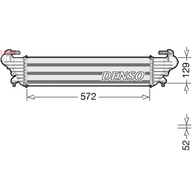 Bilde av DENSO DIT09121 Ladeluftkjøler Aluminium