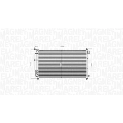 Bilde av MAGNETI MARELLI 350203829000 Kondensator med tørker 628x348x18 348 628 18 NISSAN: Juke, Note I