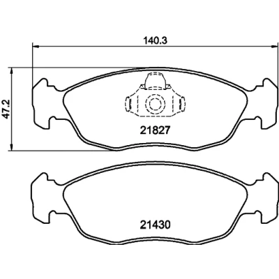 Bilde av HELLA 8DB 355 008 291 Bremseklosser ikke klargjort for slitasjeindikator PEUGEOT: 306 Hatchback
