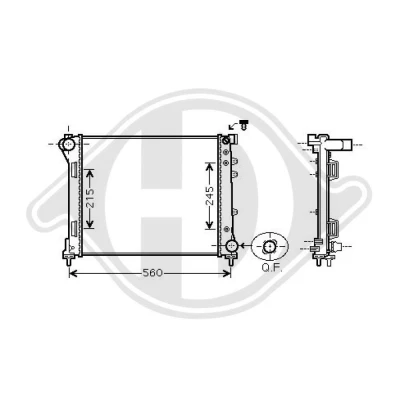 Bilde av DIEDERICHS DCM2007 Radiator Aluminium 480 392 16 Climate