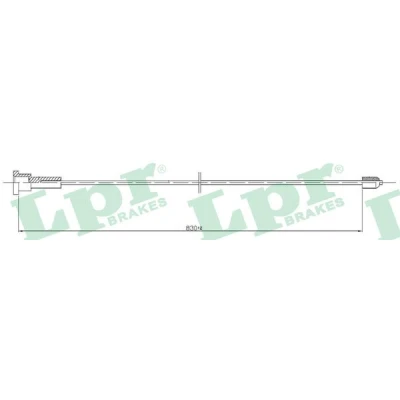 Bilde av LPR C0553B Bremsekabel 832 Trommelbrems OPEL: Corsa C Hatchback