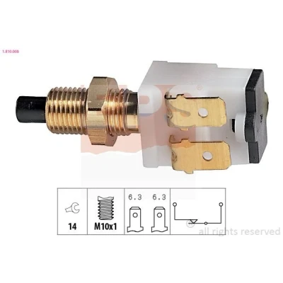 Bilde av EPS 1.810.008 bremselysbryter mekanisk M10x1 Made in Italy OE Equivalent