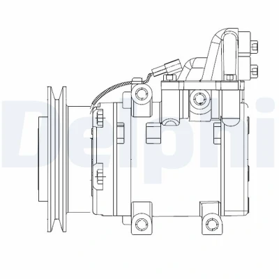 Bilde av DELPHI CS20524 Kompressor H15 PAG 46 med kompressorlje FORD: Ranger Mk2