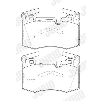 Bilde av JURID 573423J Bremseklosser ikke klargjort for slitasjeindikator MINI: Hatchback, Clubman
