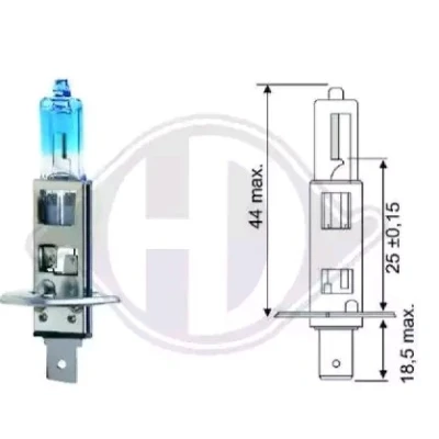 Bilde av DIEDERICHS LID10014 Lyspære, fjernlys H1 12V 55W Halogen FORD: MONDEO 4 Turnier, S Max Mk1, Transit V363 Flatvogn lastebil / Chassis