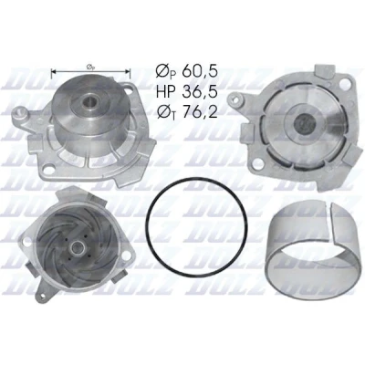 Bilde av DOLZ S212 Vannpumpe med reimskive 60,5 FIAT: Stilo Hatchback