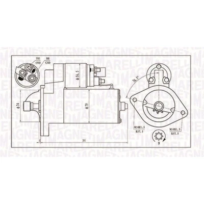 Bilde av MAGNETI MARELLI 063721135010 Starter 12 2 9 TOYOTA: Avensis II Station Wagon, Corolla Verso, Sedan