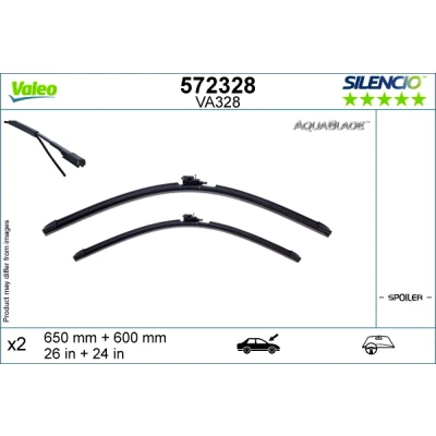 Bilde av Vindusvisker Valeo 572328 foran Flatt viskeblad Top Lock ikke oppvarmet MERCEDES BENZ: Sprinter 5 t Flatvogn lastebil / Chassis, 3.5 Van