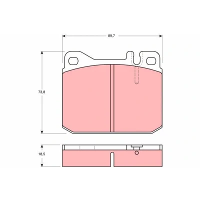 Bilde av TRW GDB1103 Bremseklosser klargjort for slitasjeindikator VOLKSWAGEN: LT 28 35 I Flatvogn lastebil / Chassis, Van