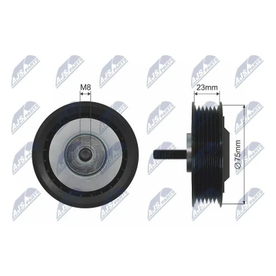 Bilde av Styrerulle kilerem, vw lt 28 35 buss ii, 46 flak/chassi skåp 074 145 278 D, F, 283 B,