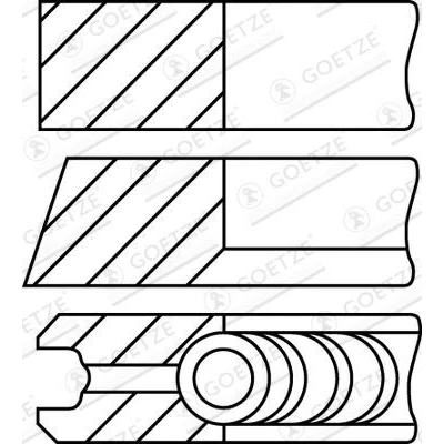 Bilde av GOETZE ENGINE 08 453600 00 Stempelringsett 81