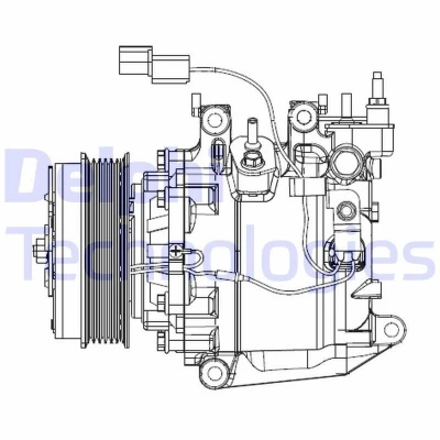 Bilde av DELPHI CS20503 Kompressor scroll PAG 46 med kompressorlje