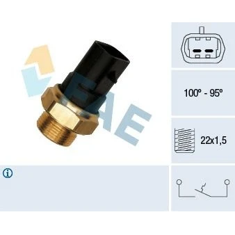 Bilde av EPS 1.850.117 Temperaturbryter, radiator ventilator M22x1,5 Made in Italy OE Equivalent OPEL: Calibra A, Vectra B Stasjonsvogn, Kadett D Hatchback